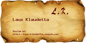 Laux Klaudetta névjegykártya